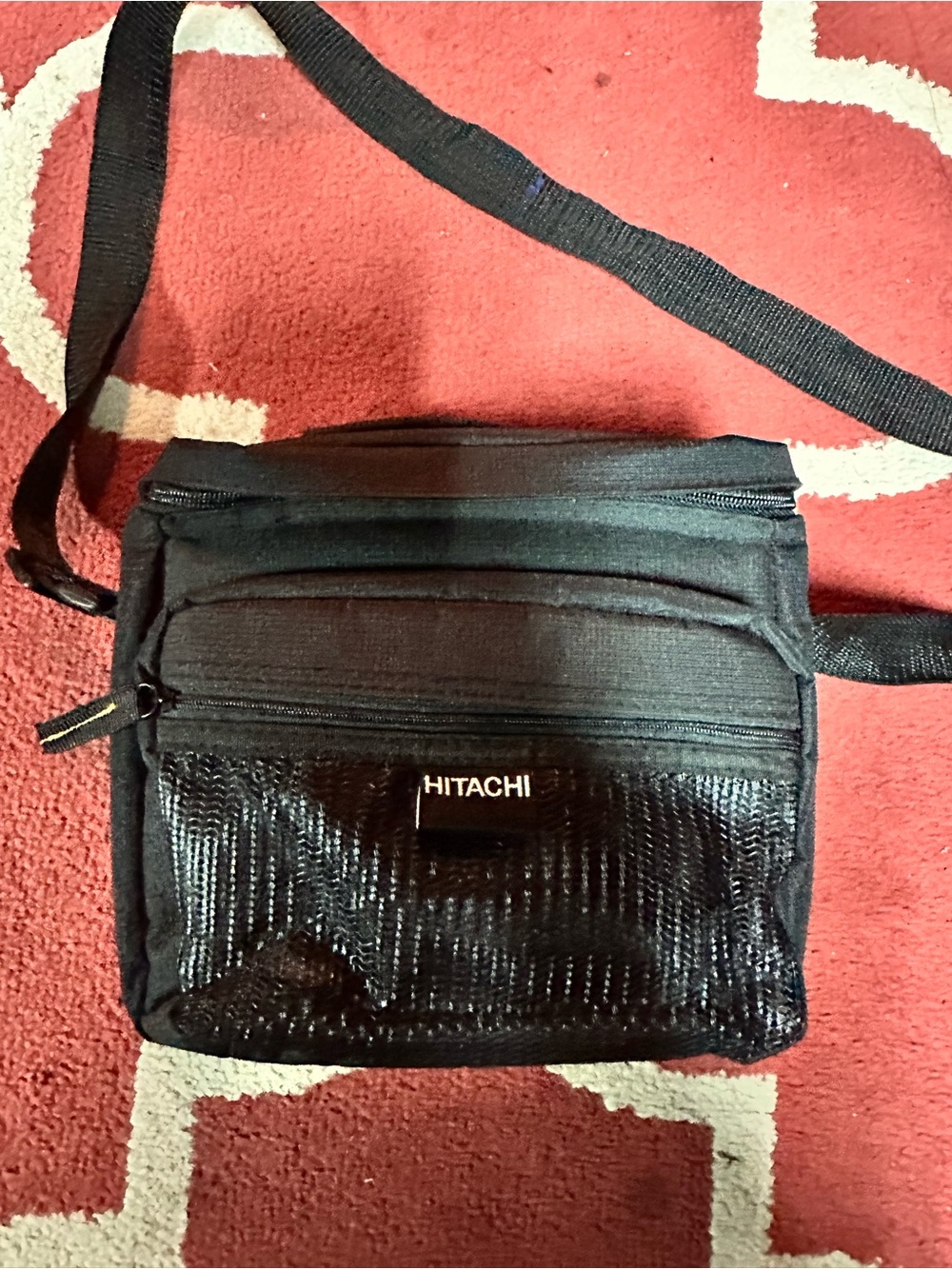 Hitachi Vintage Camera Camcorder Bag Padded Shoulder Carry Case Black